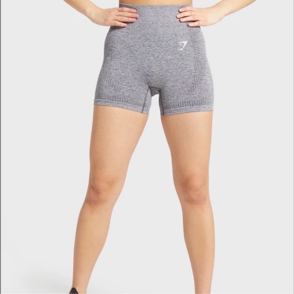 Gymshark Pants - Gymshark Vital Seamless Shorts Grey Marl
